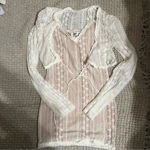Tigermist White Lace dress w/ matching cardigan